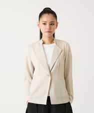 RBJFD10330 HIROKO BIS(ヒロコ ビス) 切り替えステッチデザインジャケット ベージュ