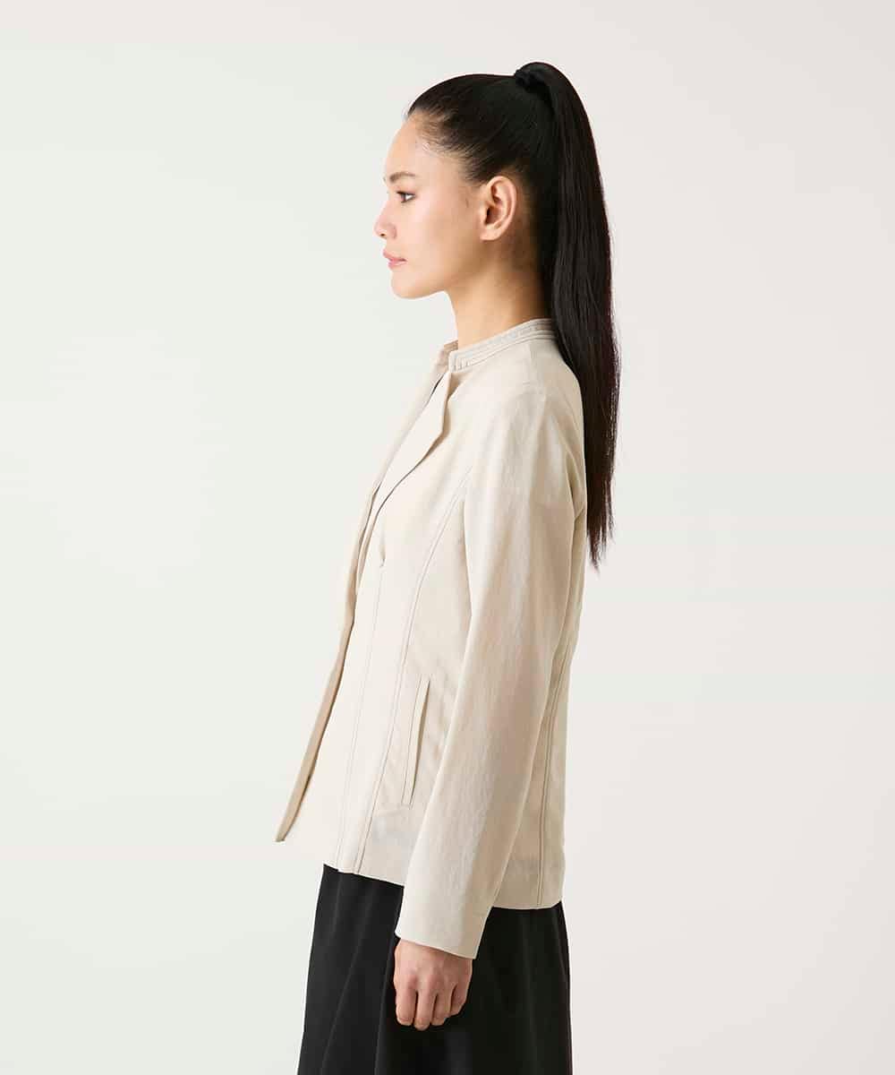 RBJFD10330 HIROKO BIS(ヒロコ ビス) 切り替えステッチデザインジャケット ベージュ