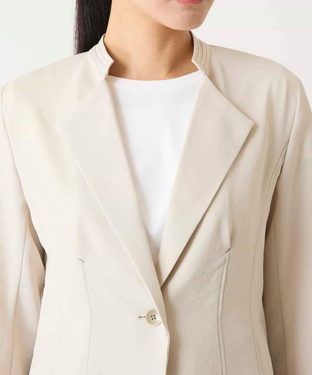 RBJFD10330 HIROKO BIS(ヒロコ ビス) 切り替えステッチデザインジャケット ベージュ