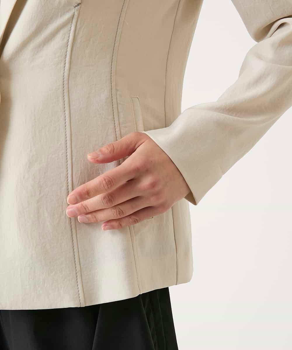 RBJFD10330 HIROKO BIS(ヒロコ ビス) 切り替えステッチデザインジャケット ベージュ