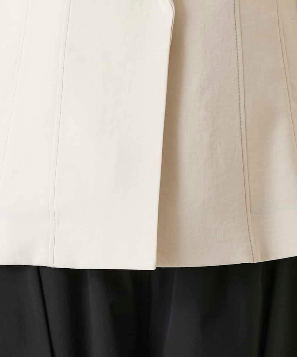 RBJFD10330 HIROKO BIS(ヒロコ ビス) 切り替えステッチデザインジャケット ベージュ