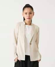 RBJFD10330 HIROKO BIS(ヒロコ ビス) 切り替えステッチデザインジャケット ベージュ