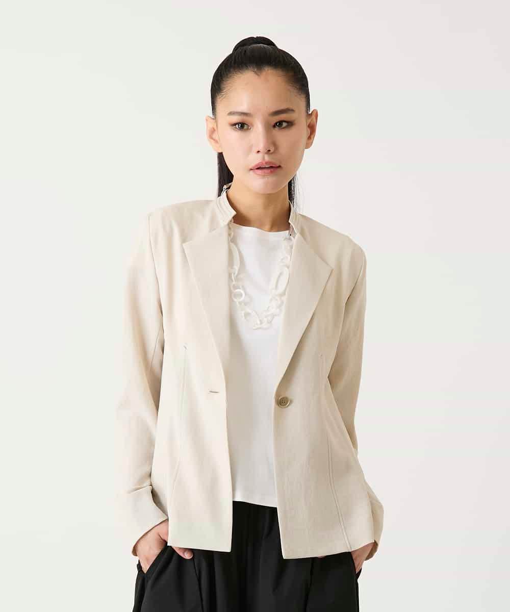 RBJFD10330 HIROKO BIS(ヒロコ ビス) 切り替えステッチデザインジャケット ベージュ