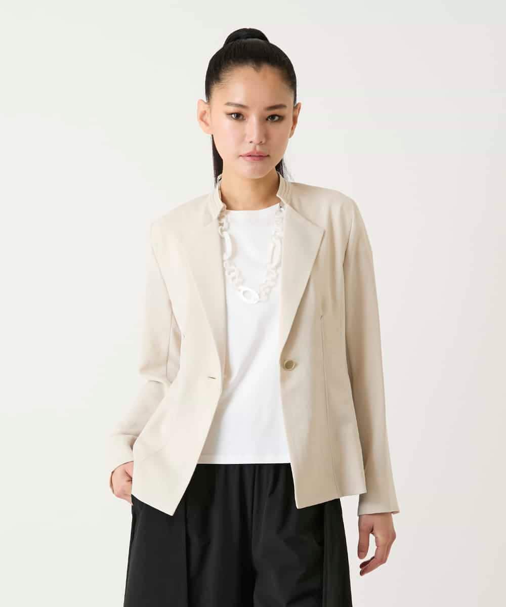 RBJFD10330 HIROKO BIS(ヒロコ ビス) 切り替えステッチデザインジャケット ベージュ