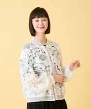 RBJGE05360 HIROKO BIS(ヒロコ ビス) 【先行予約】フラワーレースデザインブルゾン ホワイト