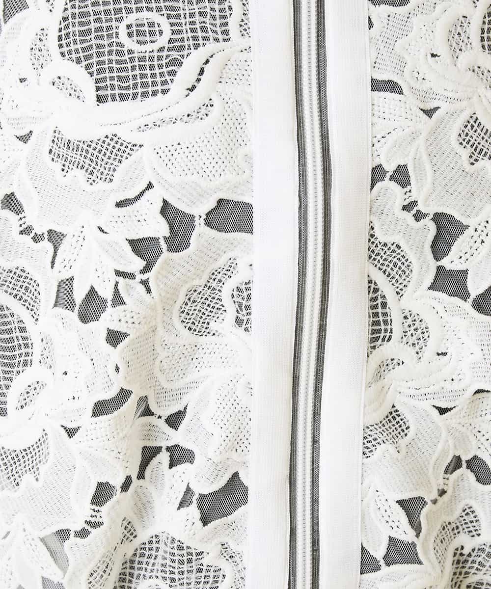 RBJGE05360 HIROKO BIS(ヒロコ ビス) 【先行予約】フラワーレースデザインブルゾン ホワイト
