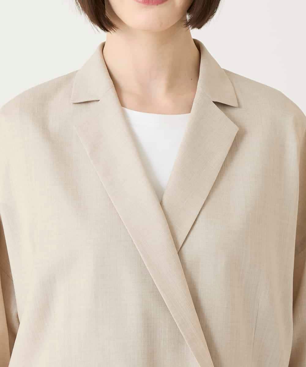 RBJGE10330 HIROKO BIS(ヒロコ ビス) リネンライクジャケット ベージュ
