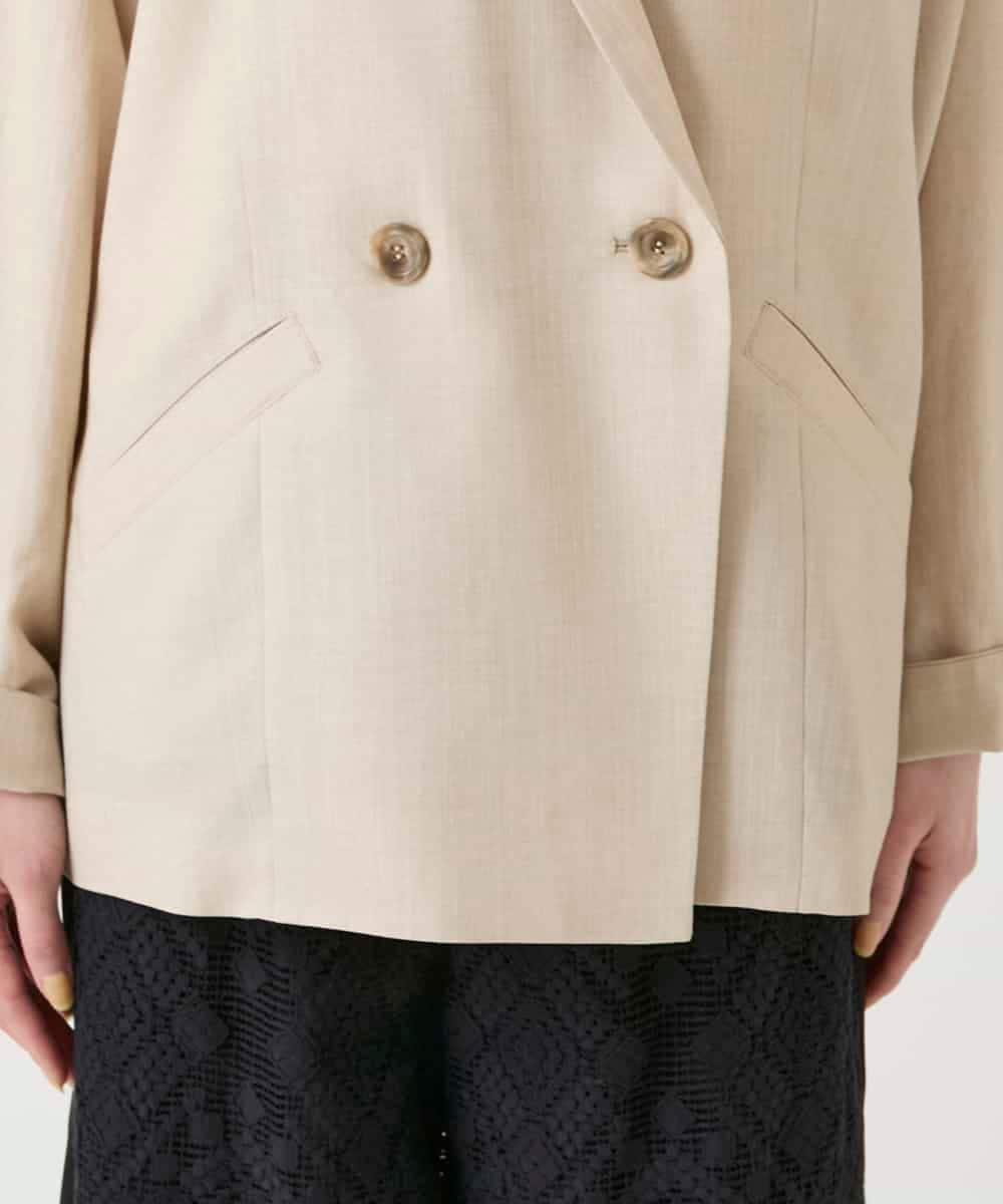 RBJGE10330 HIROKO BIS(ヒロコ ビス) リネンライクジャケット ベージュ