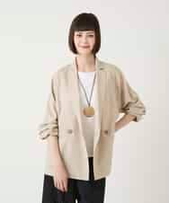 RBJGE10330 HIROKO BIS(ヒロコ ビス) リネンライクジャケット ベージュ