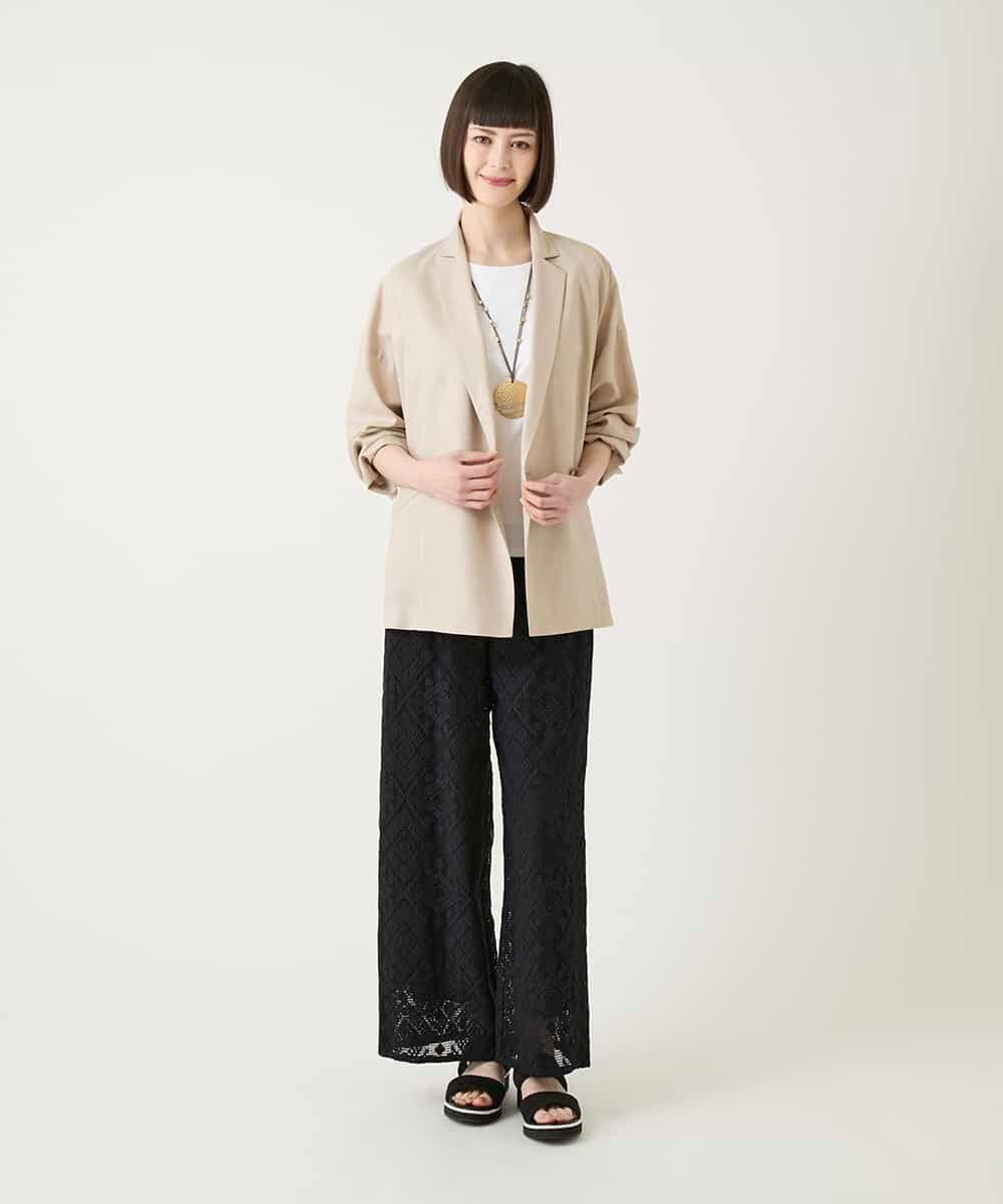 RBJGE10330 HIROKO BIS(ヒロコ ビス) リネンライクジャケット ベージュ