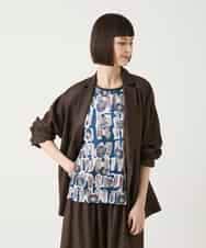 RBJGE10330 HIROKO BIS(ヒロコ ビス) リネンライクジャケット ベージュ