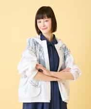 RBJGE30360 HIROKO BIS(ヒロコ ビス) 【先行予約】オパールロゴジョイントデザインブルゾン ホワイト