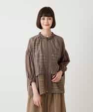 RBJIE01290 HIROKO BIS(ヒロコ ビス) メッシュアクセントジップアップブルゾン ブラウン