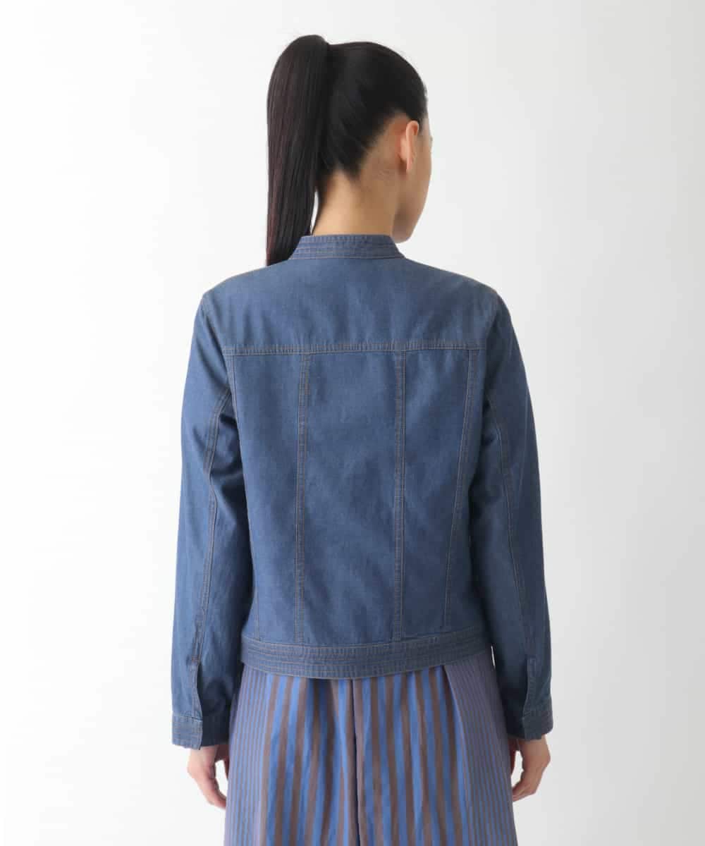RBJJB01290 HIROKO BIS(ヒロコ ビス) ステッチポイントデニムジャケット ネイビー