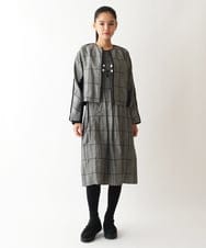 RBJLW10430 HIROKO BIS(ヒロコ ビス) グレンチェックドルマンジャケット グレー
