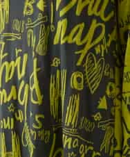 RBKAE34260 HIROKO BIS(ヒロコ ビス) アートロゴ総柄チュニックカットソー カーキ