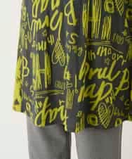 RBKAE34260 HIROKO BIS(ヒロコ ビス) アートロゴ総柄チュニックカットソー カーキ