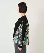 RBKAE35260 HIROKO BIS(ヒロコ ビス) デジタルフラワージョイントカットソー /洗える ブラック