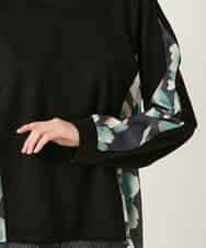 RBKAE35260 HIROKO BIS(ヒロコ ビス) デジタルフラワージョイントカットソー /洗える ブラック