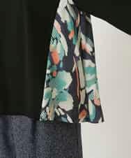 RBKAE35260 HIROKO BIS(ヒロコ ビス) デジタルフラワージョイントカットソー /洗える ブラック