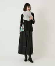 RBKAE35260 HIROKO BIS(ヒロコ ビス) デジタルフラワージョイントカットソー /洗える ブラック