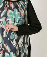 RBKAE36280 HIROKO BIS(ヒロコ ビス) デジタルフラワージョイントチュニック ブラック