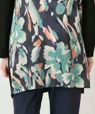 RBKAE36280 HIROKO BIS(ヒロコ ビス) デジタルフラワージョイントチュニック ブラック