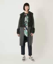 RBKAE36280 HIROKO BIS(ヒロコ ビス) デジタルフラワージョイントチュニック ブラック