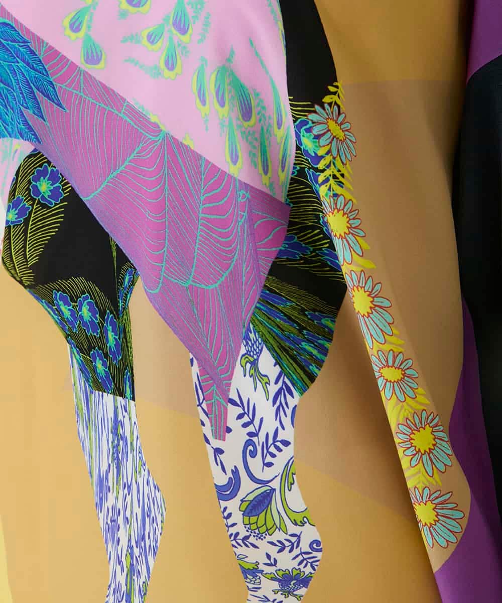 RBKAE38230 HIROKO BIS(ヒロコ ビス) デシンジョイントアートプリントプルオーバー /洗える ネイビー