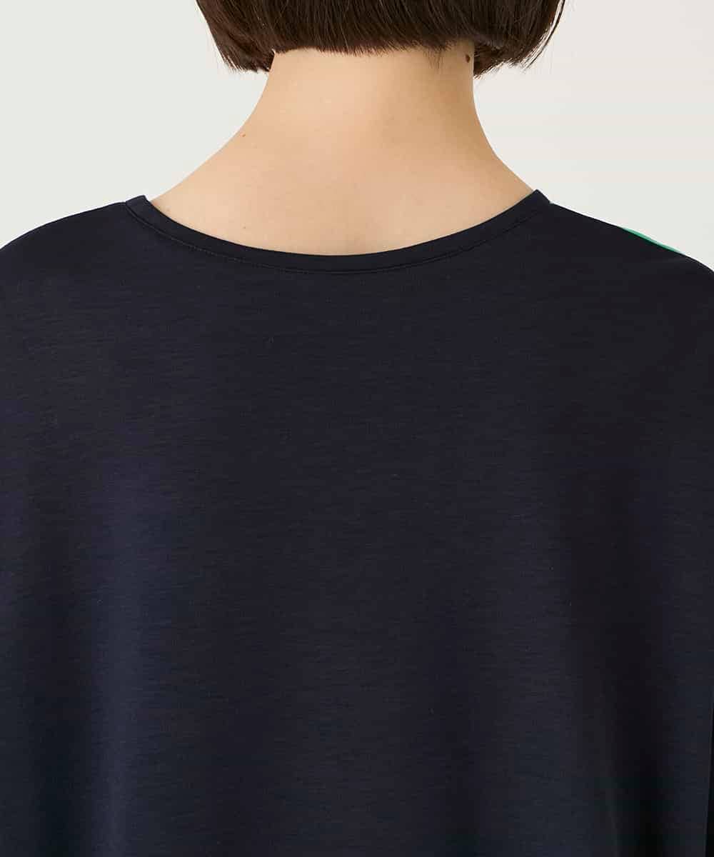 RBKAE38230 HIROKO BIS(ヒロコ ビス) デシンジョイントアートプリントプルオーバー /洗える ネイビー