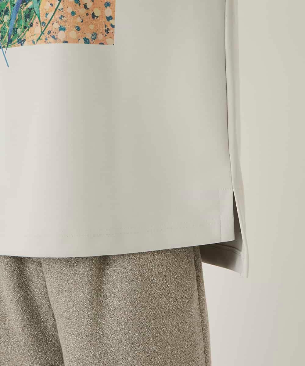 RBKAE39270 HIROKO BIS(ヒロコ ビス) 幾何アートフラワーボンディングプルオーバー ベージュ