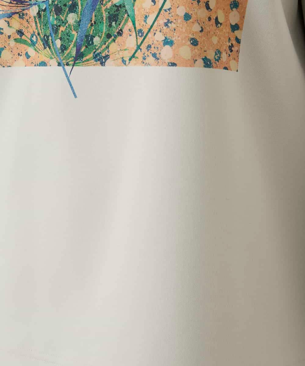 RBKAE39270 HIROKO BIS(ヒロコ ビス) 幾何アートフラワーボンディングプルオーバー ベージュ