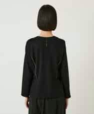 RBKAE40260 HIROKO BIS(ヒロコ ビス) ラインアクセントポンチプルオーバー ブラック