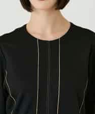 RBKAE40260 HIROKO BIS(ヒロコ ビス) ラインアクセントポンチプルオーバー ブラック