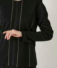 RBKAE40260 HIROKO BIS(ヒロコ ビス) ラインアクセントポンチプルオーバー ブラック