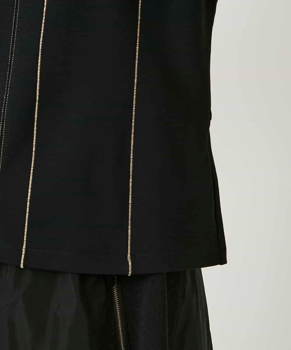 RBKAE40260 HIROKO BIS(ヒロコ ビス) ラインアクセントポンチプルオーバー ブラック