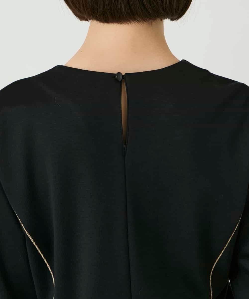 RBKAE40260 HIROKO BIS(ヒロコ ビス) ラインアクセントポンチプルオーバー ブラック