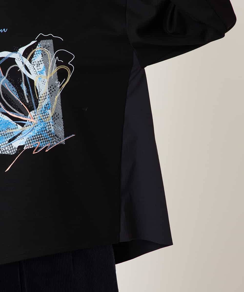 RBKAF07270 HIROKO BIS(ヒロコ ビス) グラフィカルモチーフデザインスウェット ブラック