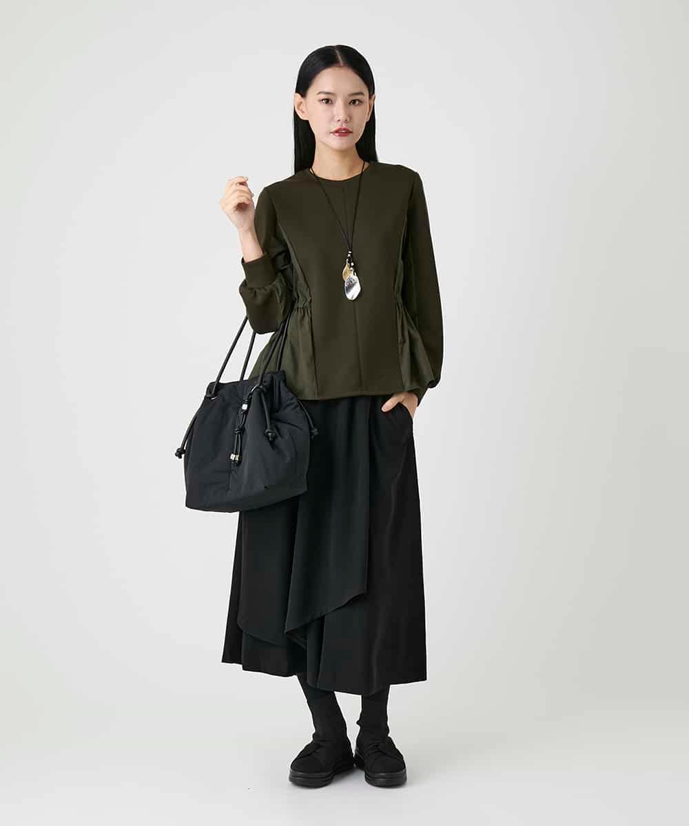 RBKAG10260 HIROKO BIS(ヒロコ ビス) ストレッチダンボールドッキングプルオーバー アイボリー
