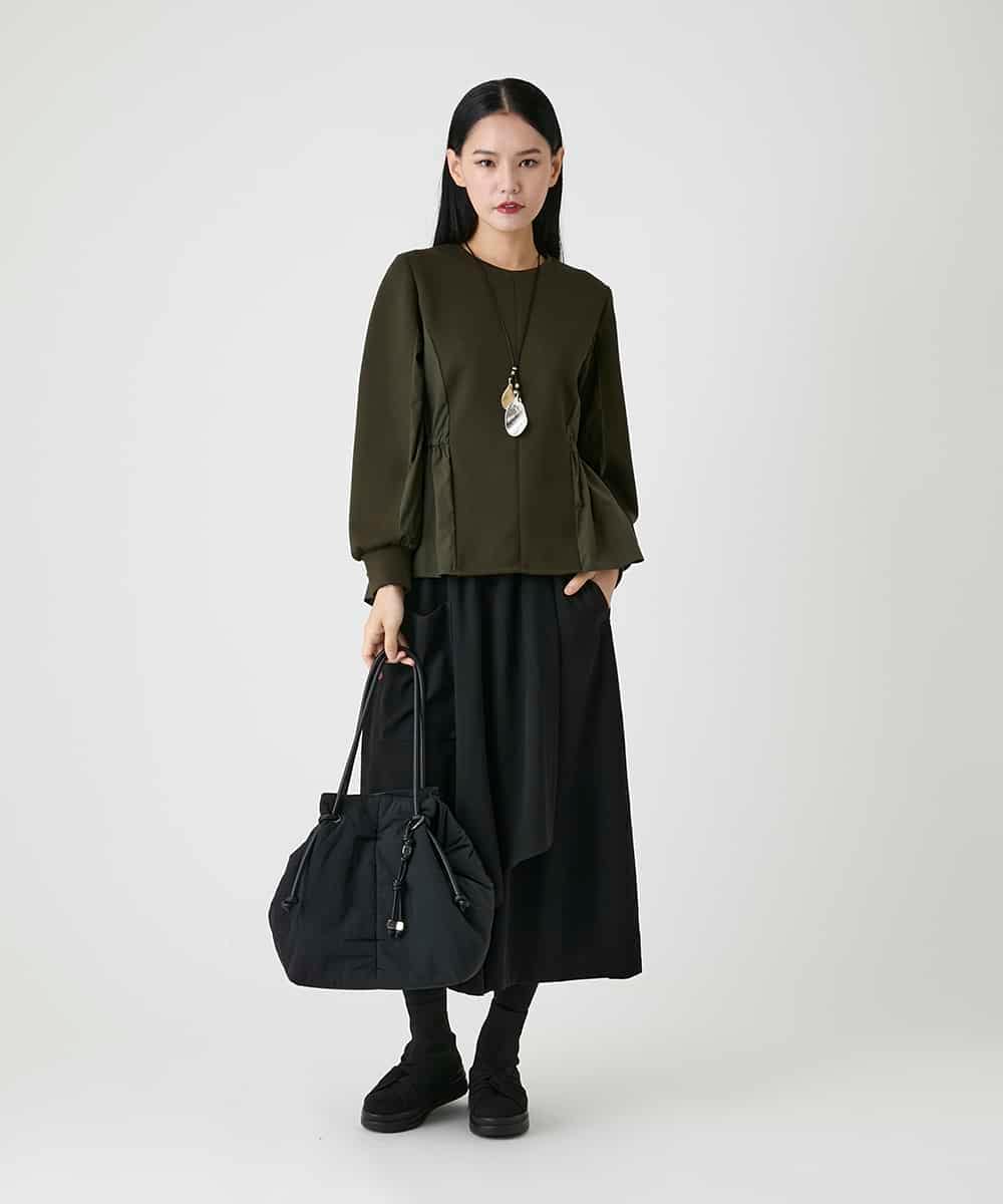 RBKAG10260 HIROKO BIS(ヒロコ ビス) ストレッチダンボールドッキングプルオーバー アイボリー