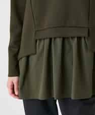 RBKAG11280 HIROKO BIS(ヒロコ ビス) ストレッチダンボールドッキングデザインチュニック カーキ