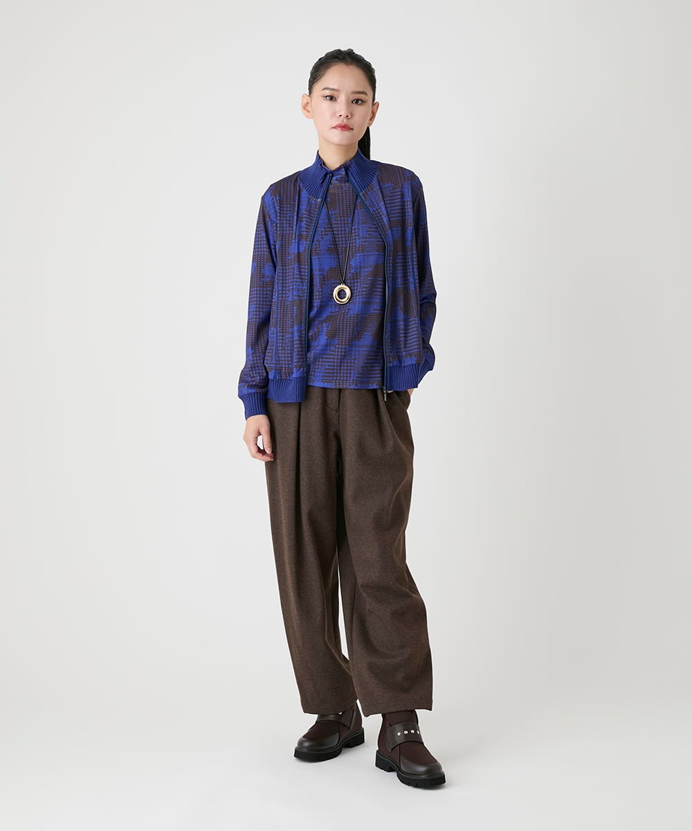 RBKAG16190 HIROKO BIS(ヒロコ ビス) 千鳥ドットハイネックプルオーバー ブラック