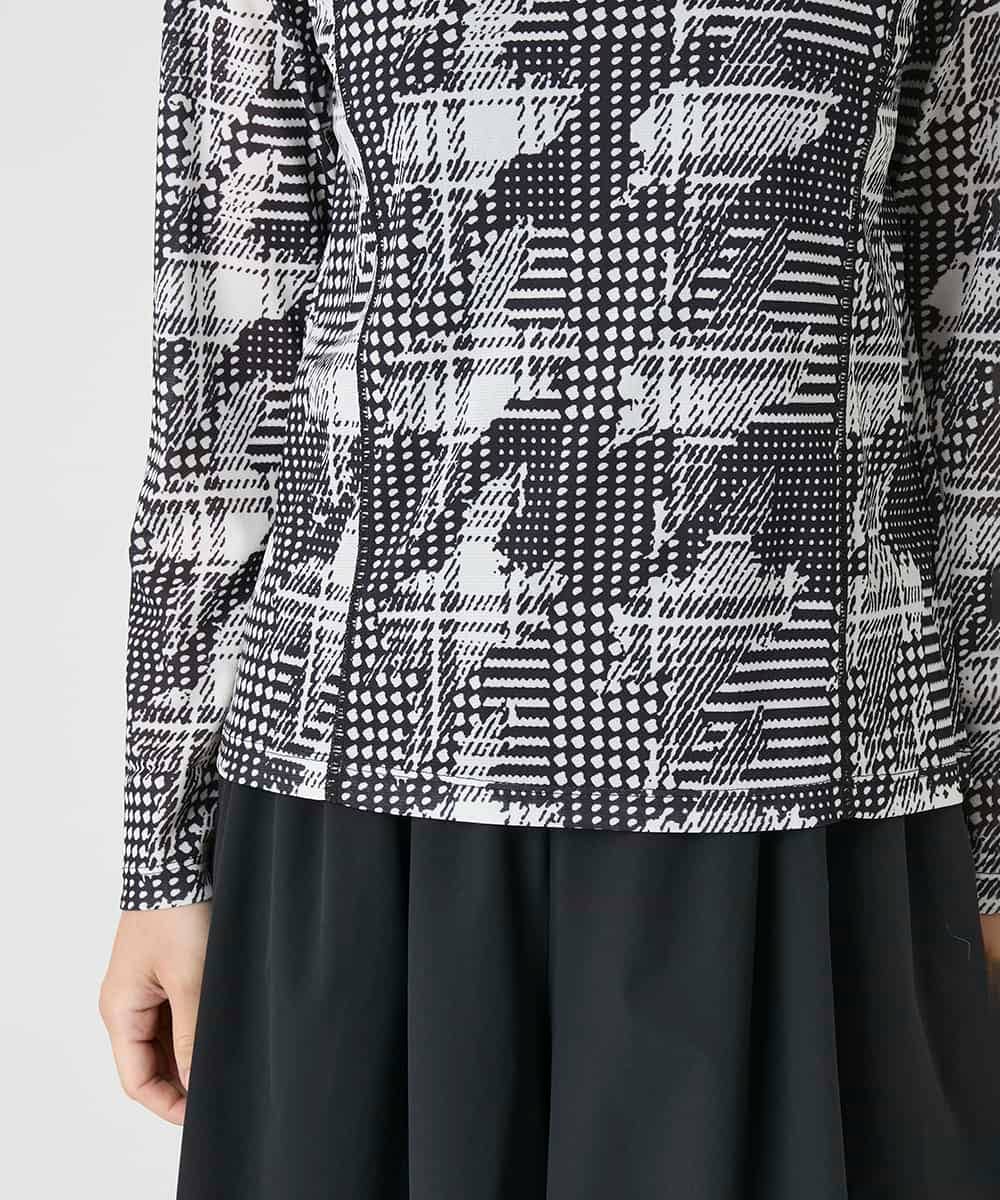 RBKAG16190 HIROKO BIS(ヒロコ ビス) 千鳥ドットハイネックプルオーバー ブラック