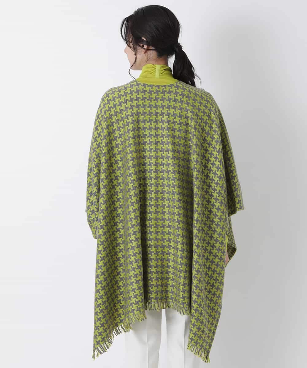 RBKAS04360 HIROKO BIS(ヒロコ ビス) 千鳥ドッキングストールカーディガン イエロー