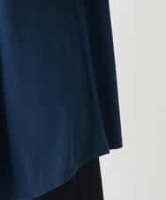 RBKAU35230 HIROKO BIS(ヒロコ ビス) 【洗濯機で洗える】イレギュラーヘムドレープデザインプルオーバー ブルー