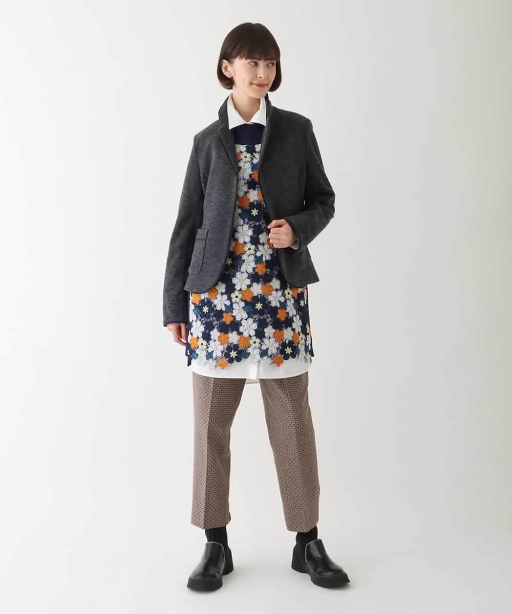 RBKAV02330 HIROKO BIS(ヒロコ ビス) 【洗える】ニットジョイントフラワーレースベスト ブラック