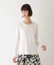 RBKAV05260 HIROKO BIS(ヒロコ ビス) 【洗える】ネックコンシャスデザインカットソー ホワイト