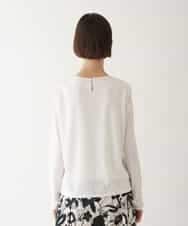 RBKAV05260 HIROKO BIS(ヒロコ ビス) 【洗える】ネックコンシャスデザインカットソー ホワイト