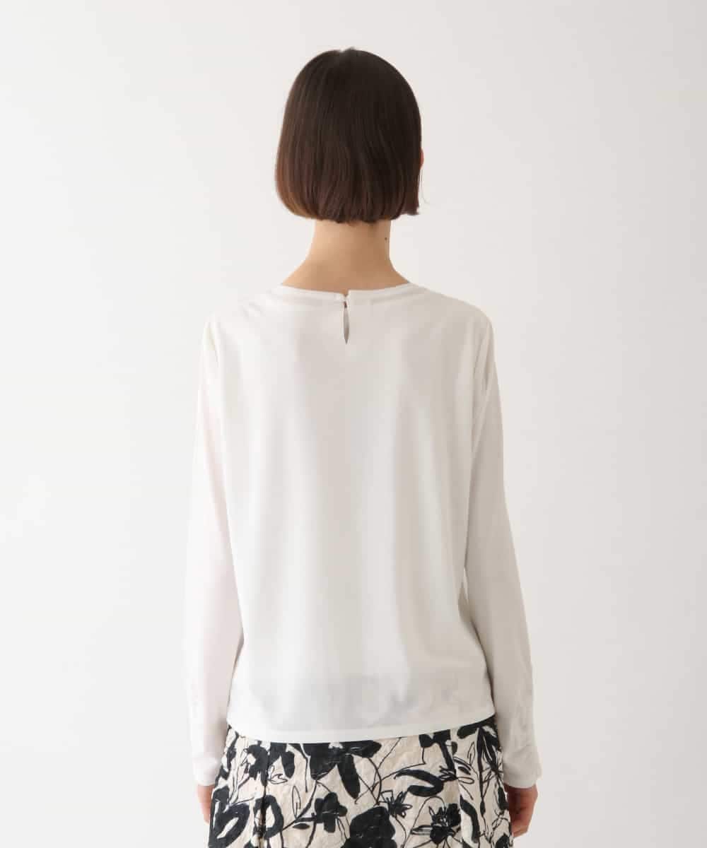 RBKAV05260 HIROKO BIS(ヒロコ ビス) 【洗える】ネックコンシャスデザインカットソー ホワイト