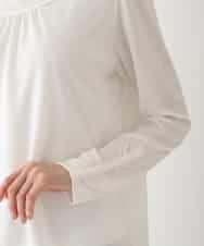 RBKAV05260 HIROKO BIS(ヒロコ ビス) 【洗える】ネックコンシャスデザインカットソー ホワイト